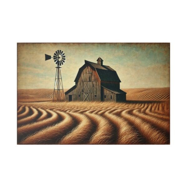 70003 - Windmill Barn - Canvas, Stretched Ready to Hang! - Image 2