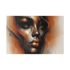 Abstract painting of a woman's face.