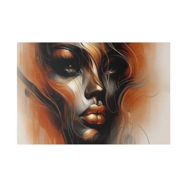 Abstract painting of a woman's face.