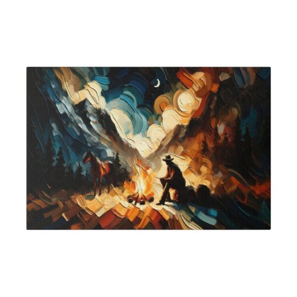 60510 - Cowboy Camp Fire - Canvas, Stretched Ready to Hang! - Image 4