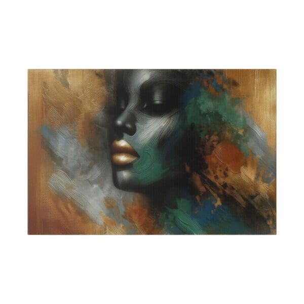 70415 - Gold Lips and Green - Canvas, Stretched Ready to Hang! - Image 5