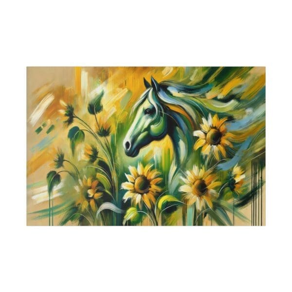 50513 - Sunflower Horse - Canvas, Stretched Ready to Hang. - Image 2