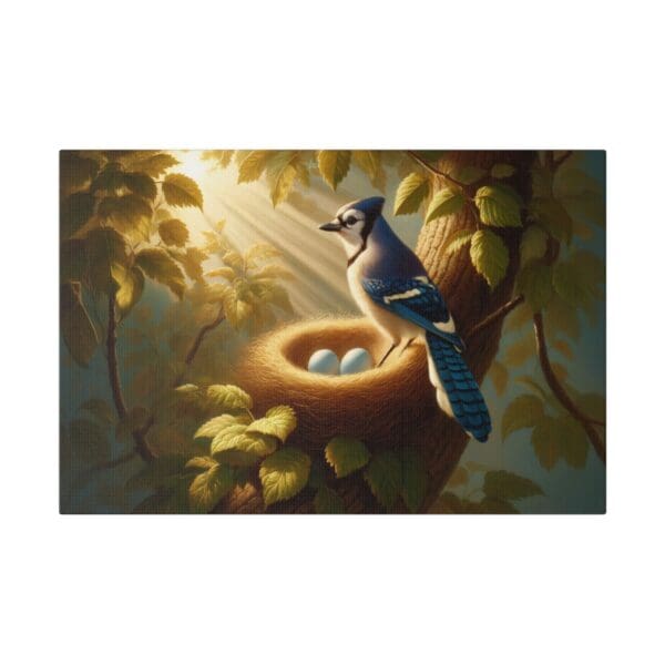 60701 - Blue Jay Sun Nest - Canvas, Stretched Ready to Hang! - Image 4