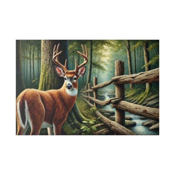 70503 - Buck At Creek II - Canvas, Stretched Ready to Hang! - Image 3