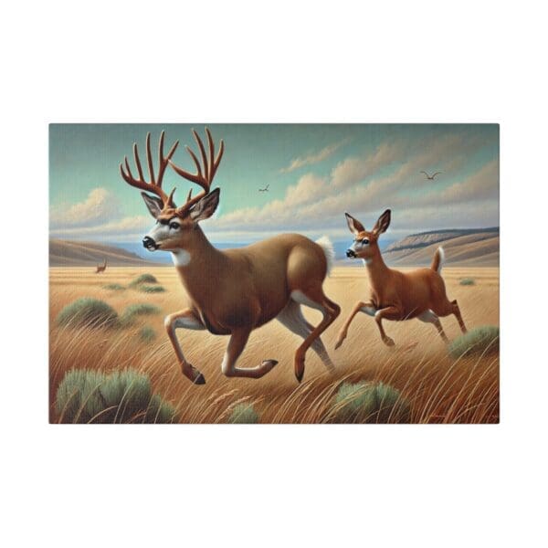 70509 - Buck and Doe - Canvas, Stretched Ready to Hang! - Image 4