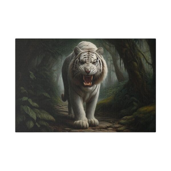 60118 - White Tiger Teeth - Canvas, Stretched Ready to Hang. - Image 4