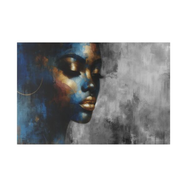 70437 - Blue Gold BW - Canvas, Stretched Ready to Hang!