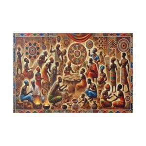 African people working and crafting.