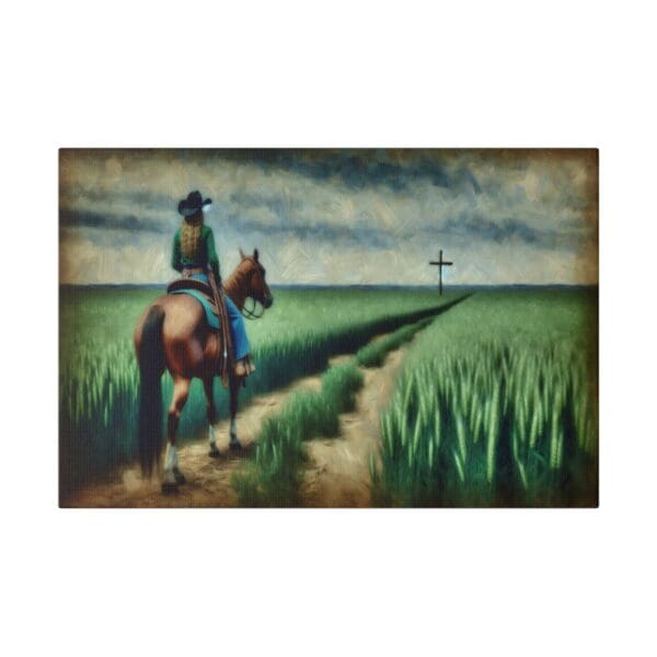 60558 - Cowgirl and Cross II - Canvas, Stretched Ready to Hang! - Image 4