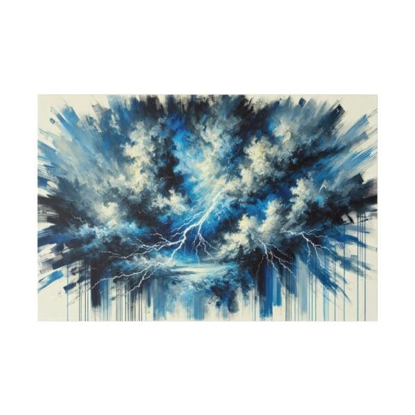 50940 - Blue Storm Abstract - Canvas, Stretched Ready to Hang! - Image 2