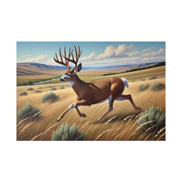 70507 - Running Deer II - Canvas, Stretched Ready to Hang! - Image 2