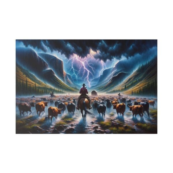 60520 - Storm Valley Round Up - Canvas, Stretched Ready to Hang! - Image 2