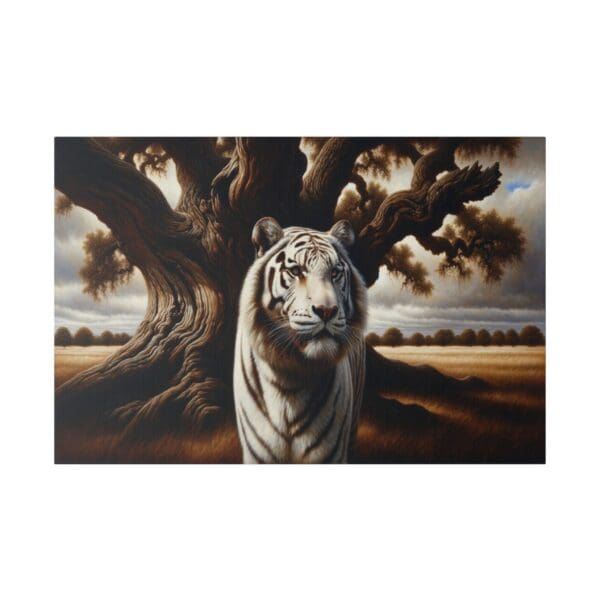 60110 - White Tiger Looking II - Canvas, Stretched Ready to Hang. - Image 2