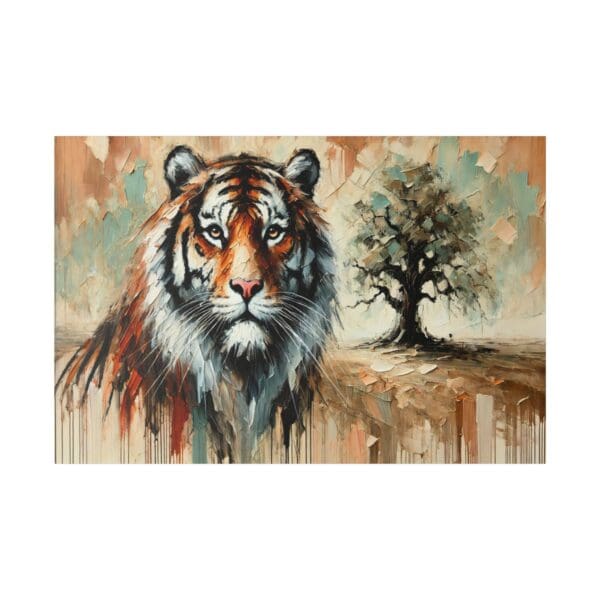 60104 - Tiger Stare - Canvas, Stretched Ready to Hang. - Image 3