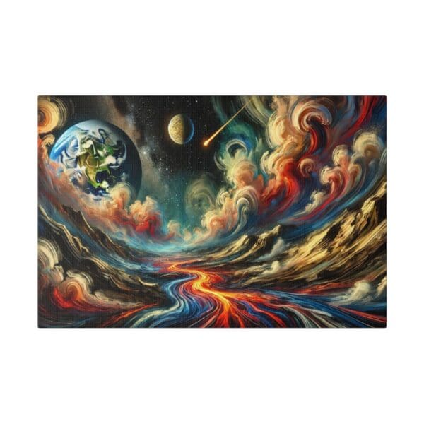 60806 - Space Lava River - Canvas, Stretched Ready to Hang! - Image 4