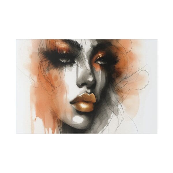 Watercolor painting of a woman's face