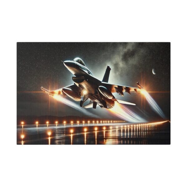60924 - Night Afterburner Takeoff - Canvas, Stretched Ready to Hang! - Image 4