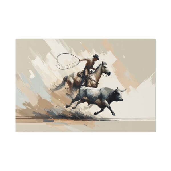 60529 - Chasing The Bull - Canvas, Stretched Ready to Hang!