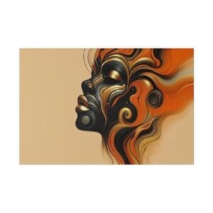 Abstract portrait of a black woman.
