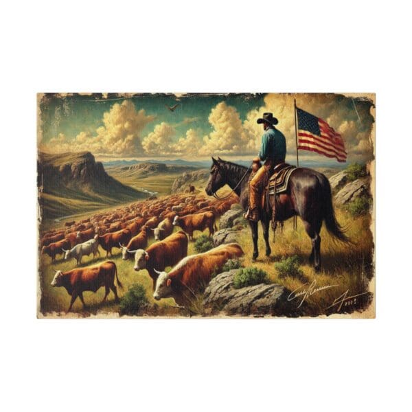 60515 - Watching The Herd III - Canvas, Stretched Ready to Hang! - Image 4