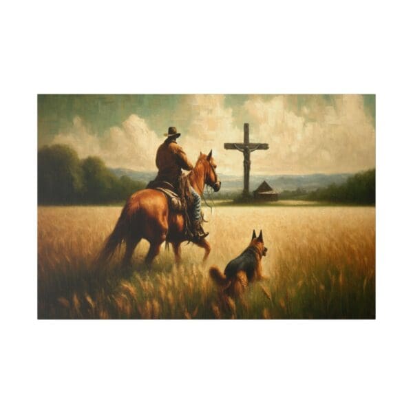 60565 - Cowboy Cross II - Canvas, Stretched Ready to Hang! - Image 2