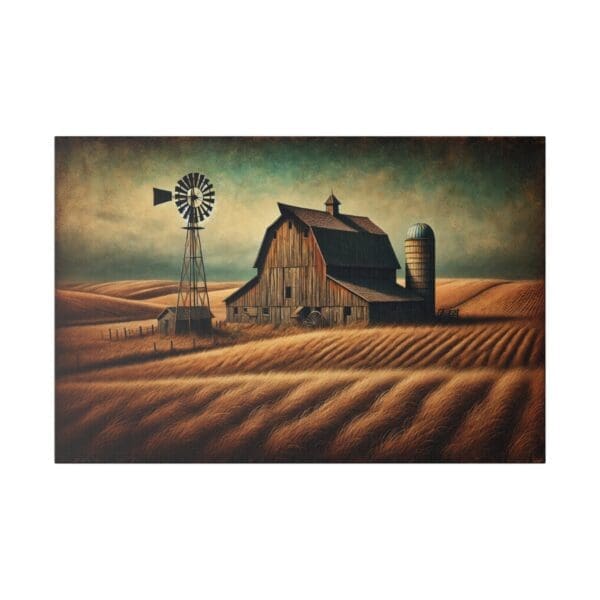 70004 - Old Windmill Barn - Canvas, Stretched Ready to Hang! - Image 5