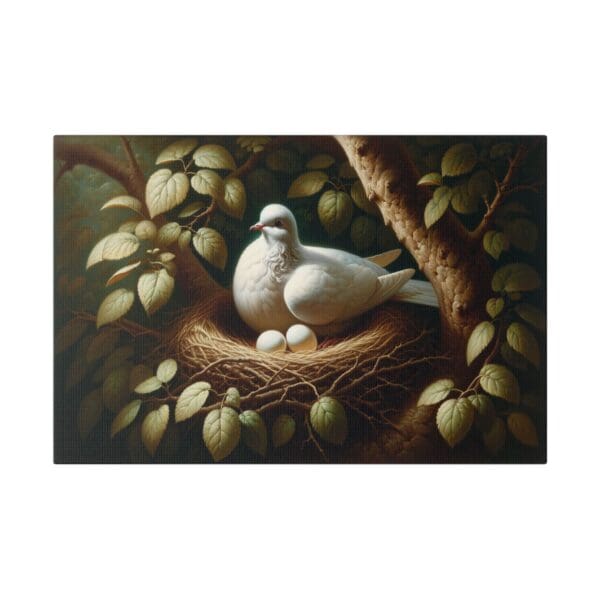 60707 - Dove On Nest - Canvas, Stretched Ready to Hang! - Image 3