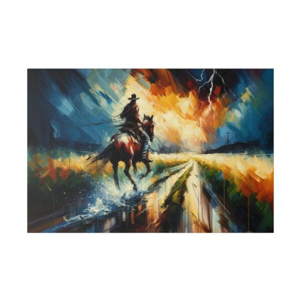 60500 - Cowboy Abstract Storm - Canvas, Stretched Ready to Hang! - Image 2