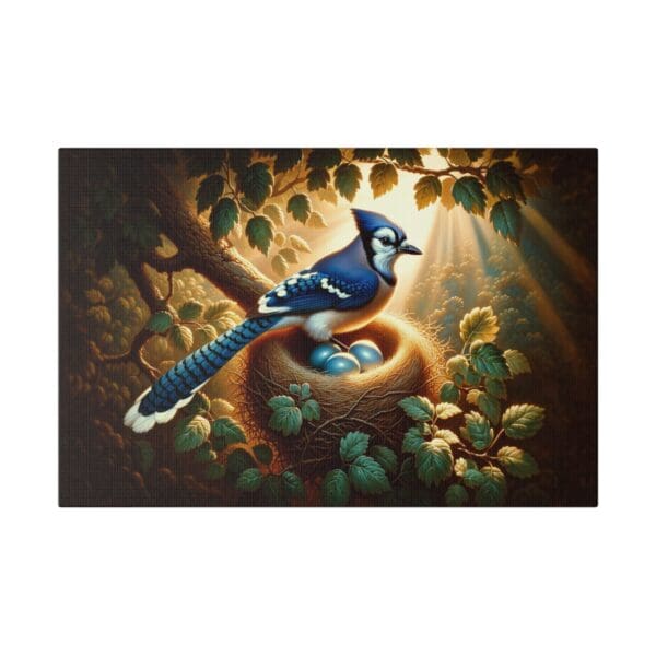 60702 - Blue Jay Sun Nest II - Canvas, Stretched Ready to Hang! - Image 4