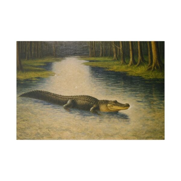 60202 - Alligator Canal - Canvas, Stretched Ready to Hang! - Image 5