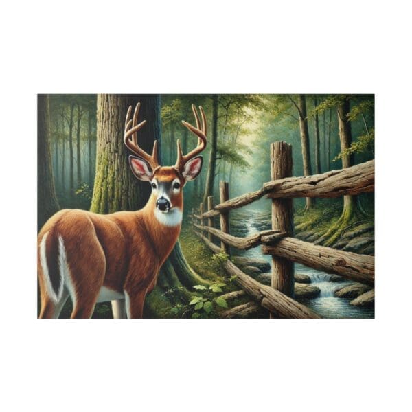 70503 - Buck At Creek II - Canvas, Stretched Ready to Hang! - Image 2