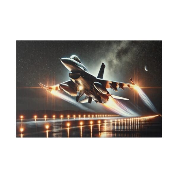 60924 - Night Afterburner Takeoff - Canvas, Stretched Ready to Hang! - Image 5