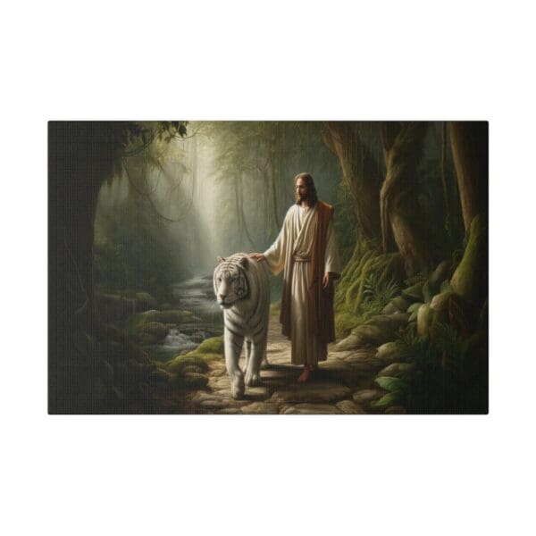 60005 - Jesus Tiger Walk - Canvas, Stretched Ready to Hang! - Image 4
