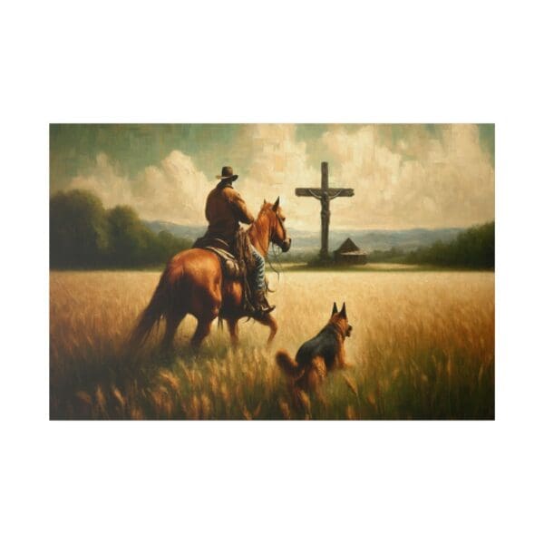 60565 - Cowboy Cross II - Canvas, Stretched Ready to Hang! - Image 3