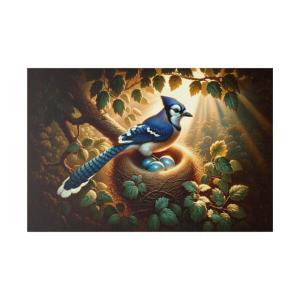60702 - Blue Jay Sun Nest II - Canvas, Stretched Ready to Hang! - Image 3