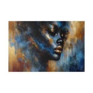 Abstract painting of a woman's face.