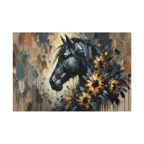 50516 - Sunflower Black II - Canvas, Stretched Ready to Hang. - Image 4