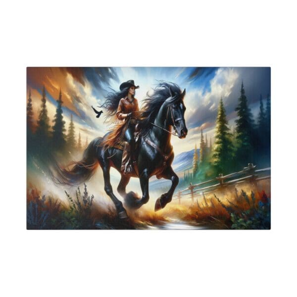 60549 - Cowgirl Rider - Canvas, Stretched Ready to Hang! - Image 4