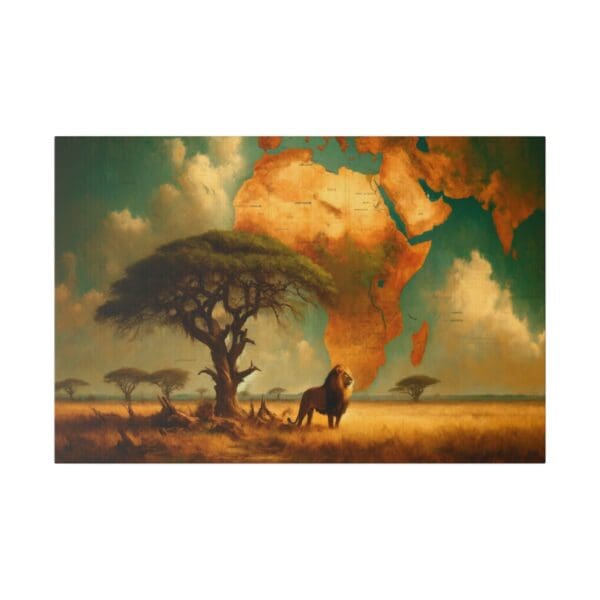 60407 - Lion Map - Canvas, Stretched Ready to Hang! - Image 5