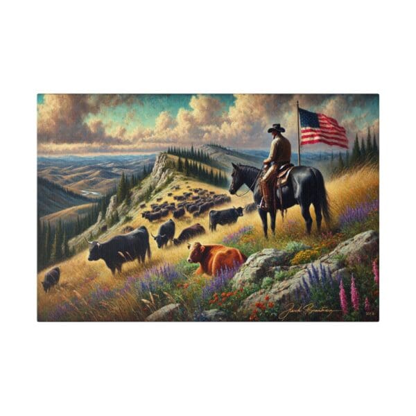 60513 - Watching The Herd II - Canvas, Stretched Ready to Hang! - Image 4