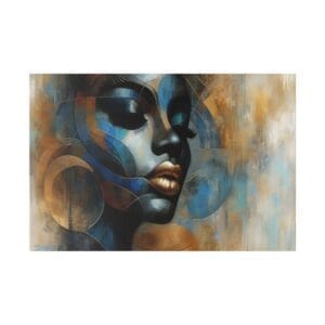 Abstract painting of a woman's face.