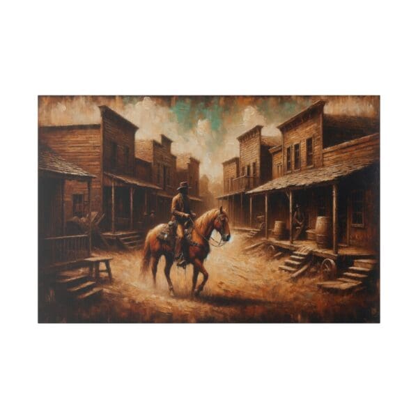 60542 - Rider In Town - Canvas, Stretched Ready to Hang! - Image 2