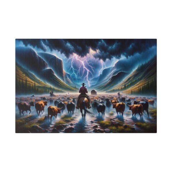 60520 - Storm Valley Round Up - Canvas, Stretched Ready to Hang! - Image 4