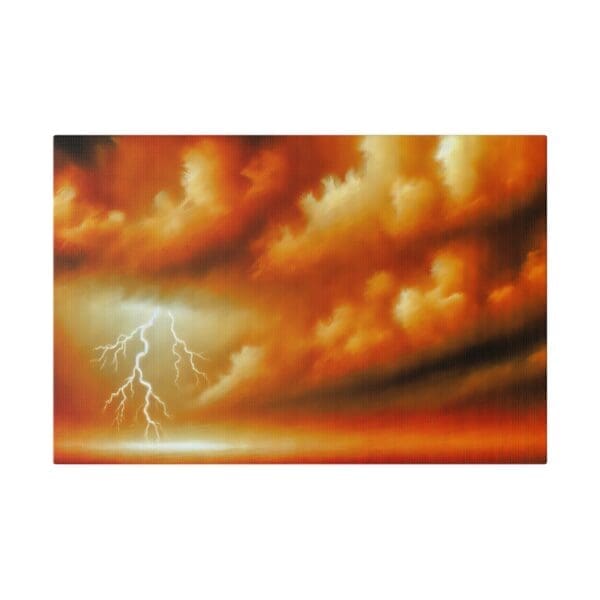 50938 - Orange Storm Abstract II - Canvas, Stretched Ready to Hang! - Image 4
