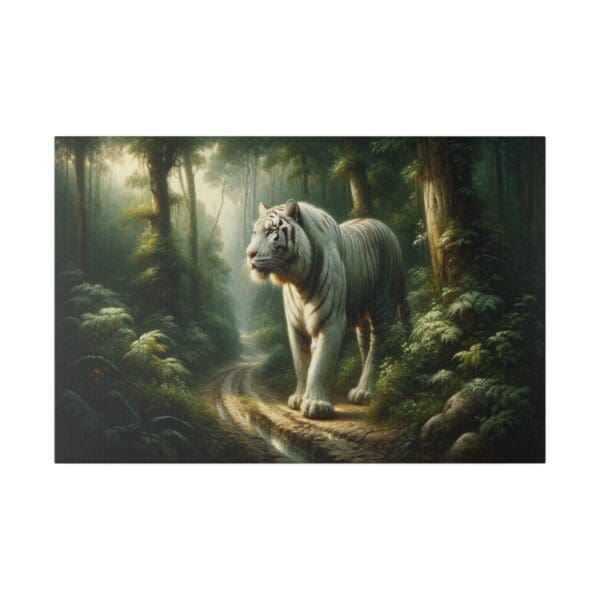 60116 - White Tiger Watch - Canvas, Stretched Ready to Hang. - Image 5