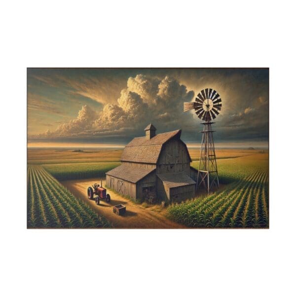 70009 - Barn In Cornfield - Canvas, Stretched Ready to Hang! - Image 2