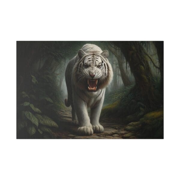 60118 - White Tiger Teeth - Canvas, Stretched Ready to Hang. - Image 5