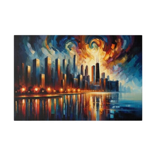 70220 - Chicago Color Abstract II - Canvas, Stretched Ready to Hang! - Image 4