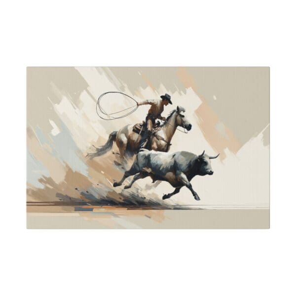 60529 - Chasing The Bull - Canvas, Stretched Ready to Hang! - Image 4