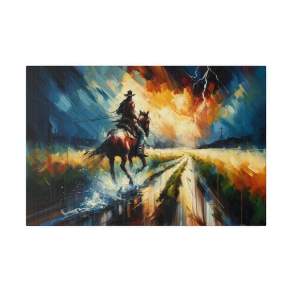 60500 - Cowboy Abstract Storm - Canvas, Stretched Ready to Hang! - Image 4